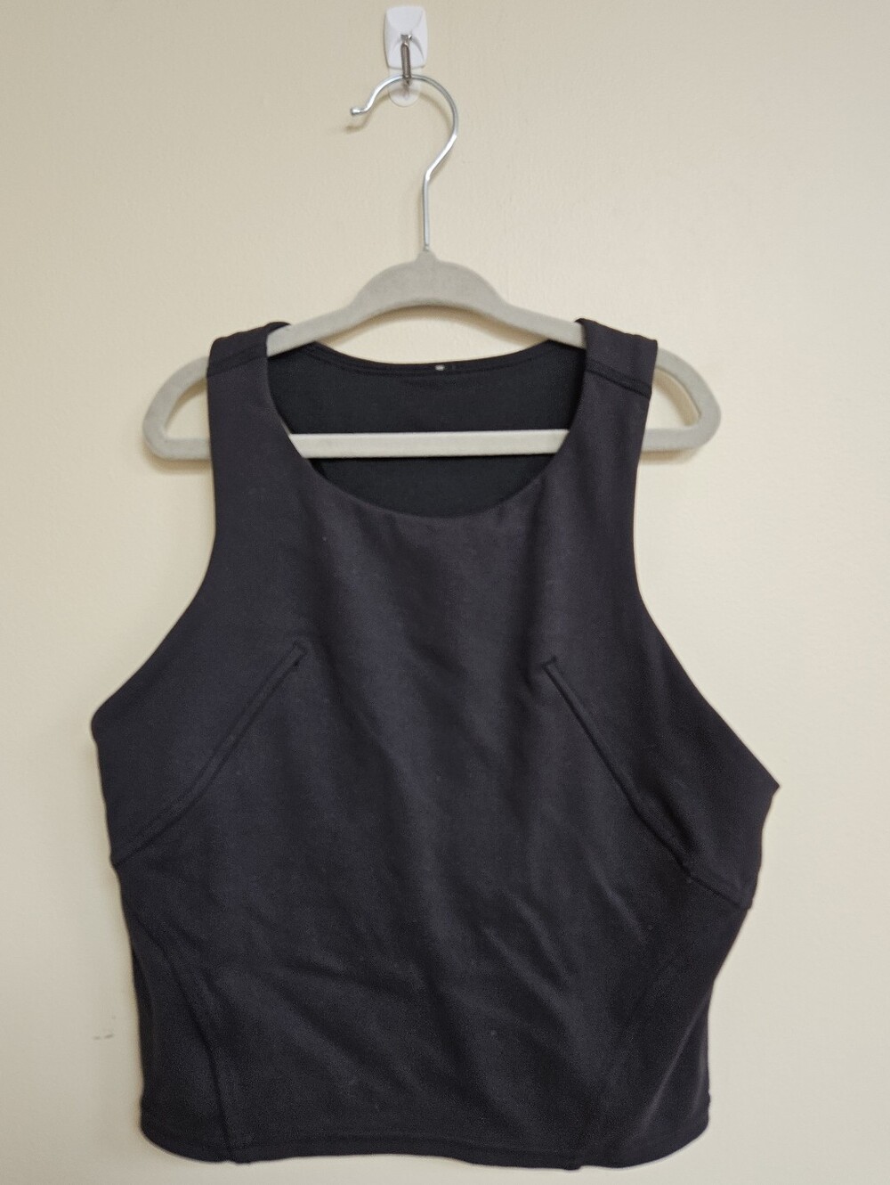 Lululemon Wunder Train Racerback Tank Top Black Built In Sports Bra LW1EM7S Sz 2